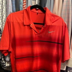 Nike golf polo, tech material, red